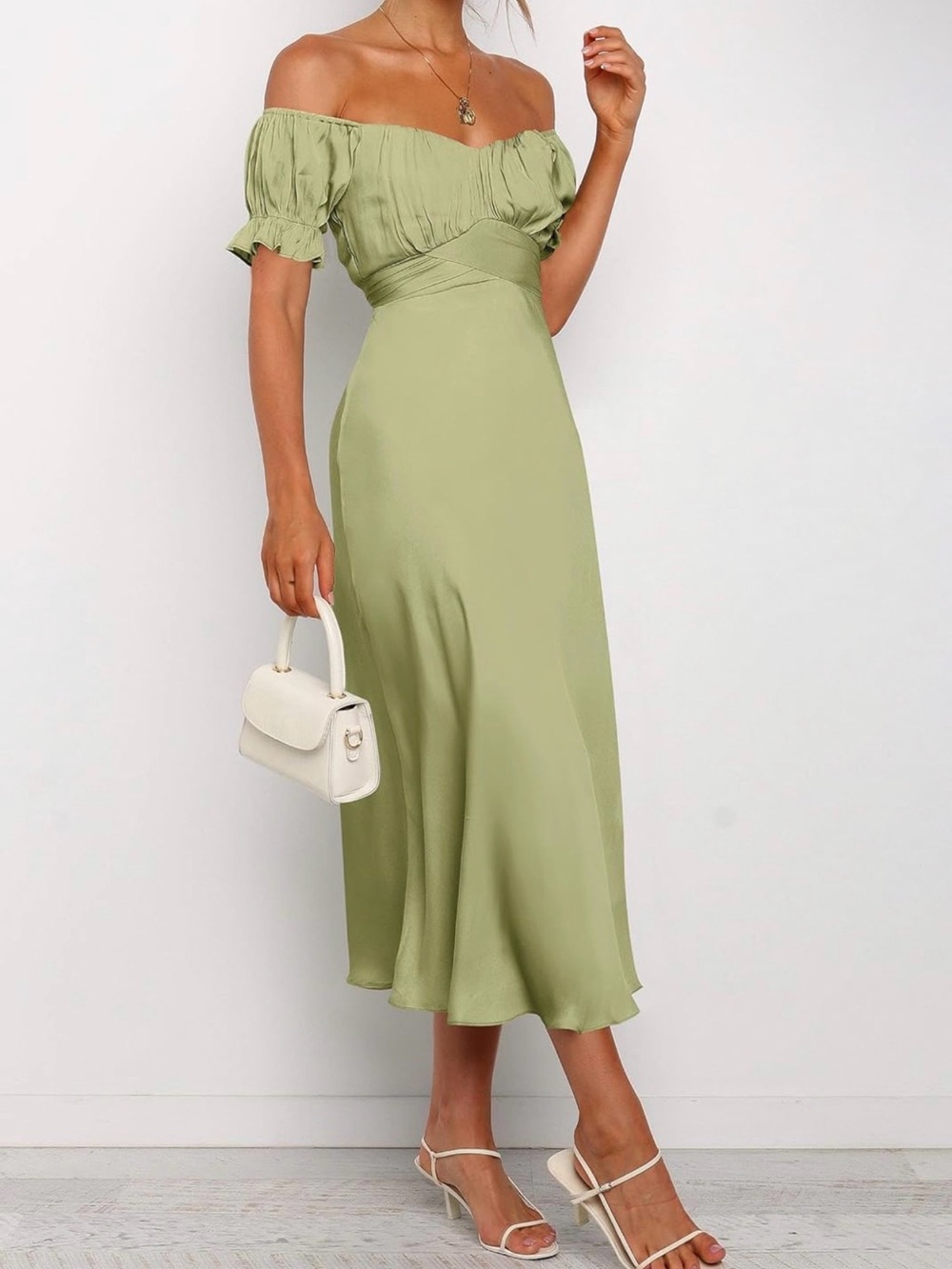 KIRUNDO Women’s 2026 Spring Satin Dress - Picture 2 of 3